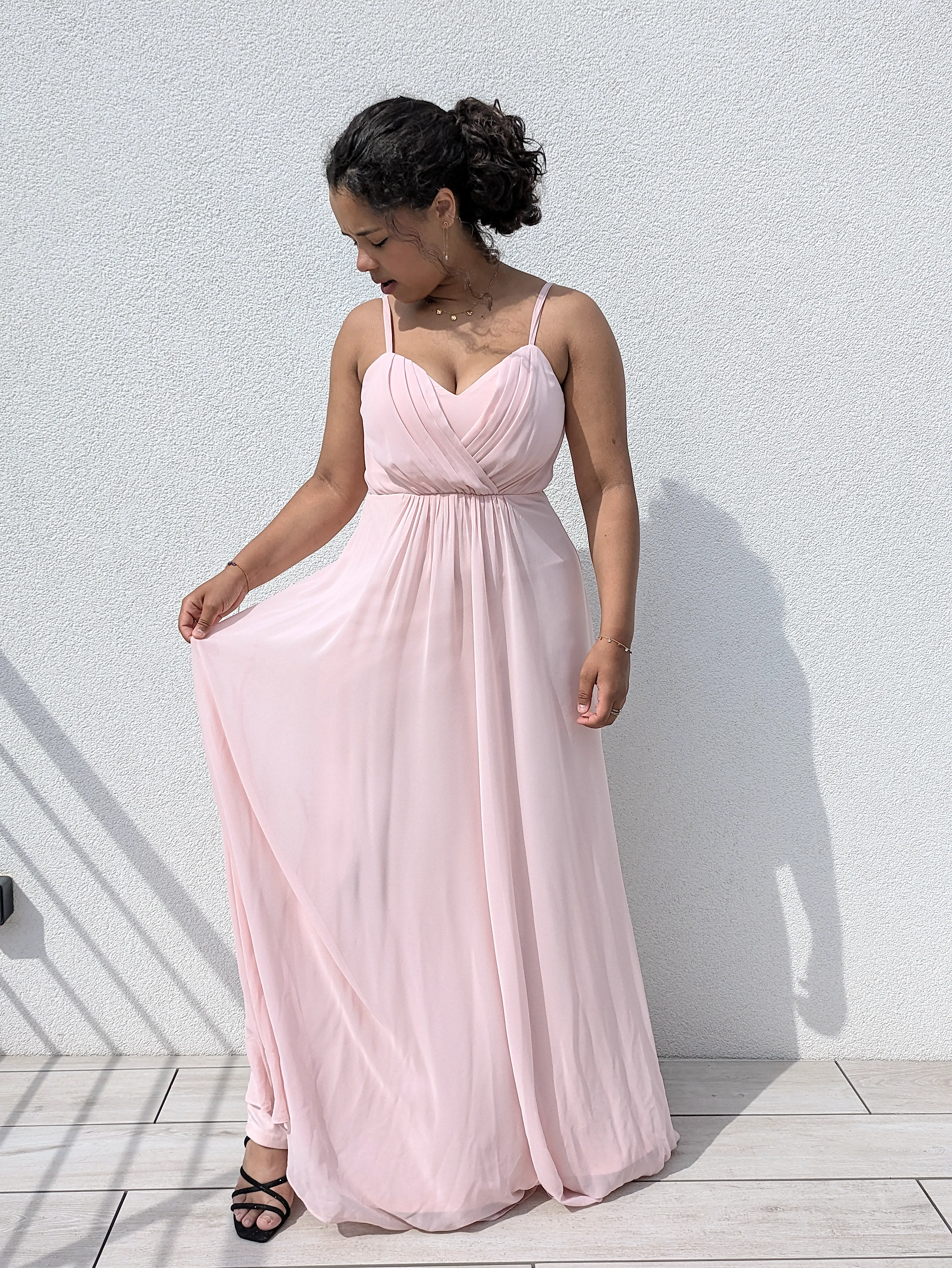 Robe rose bretelle-latelier-dagathe.fr