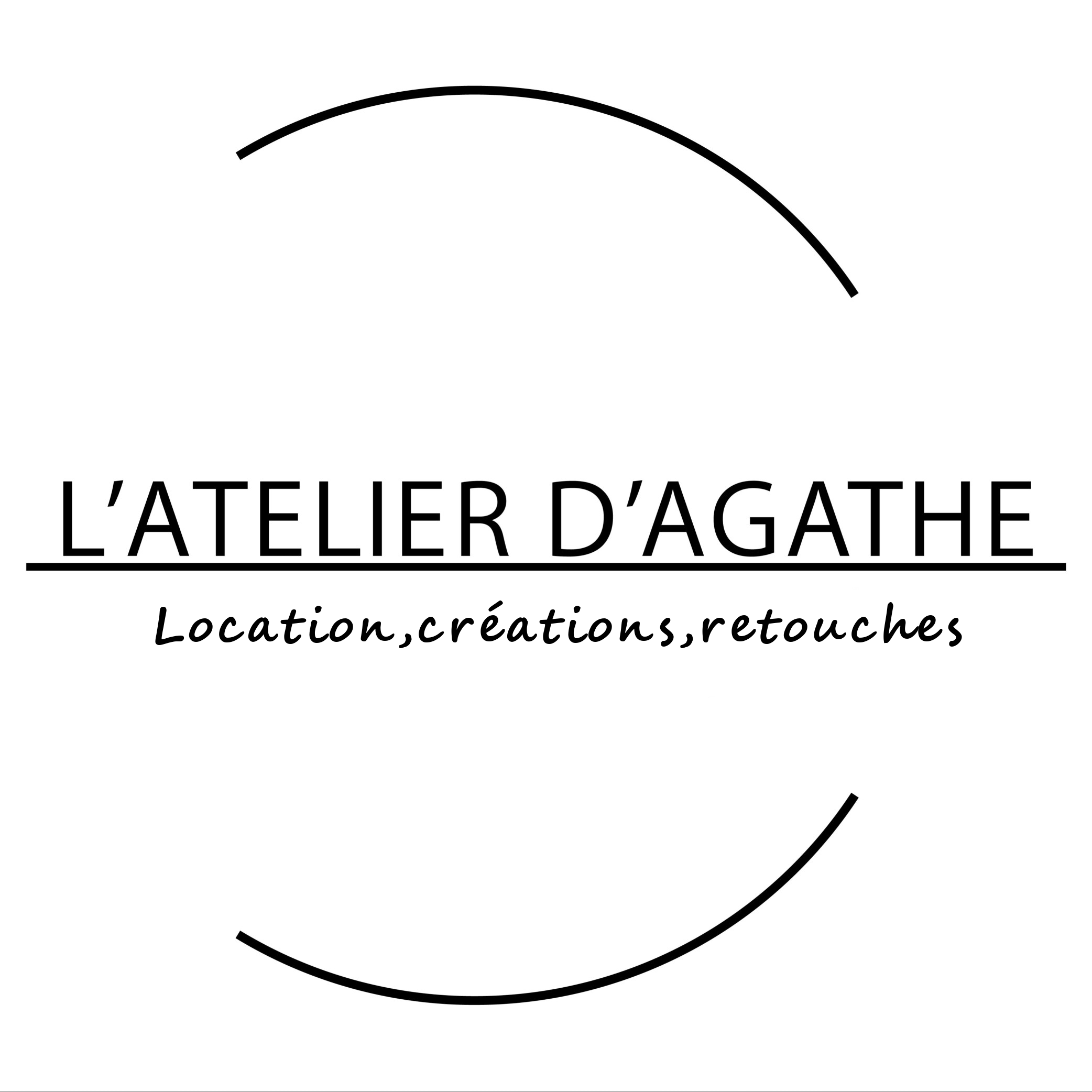 Logo Agathe transparent noir