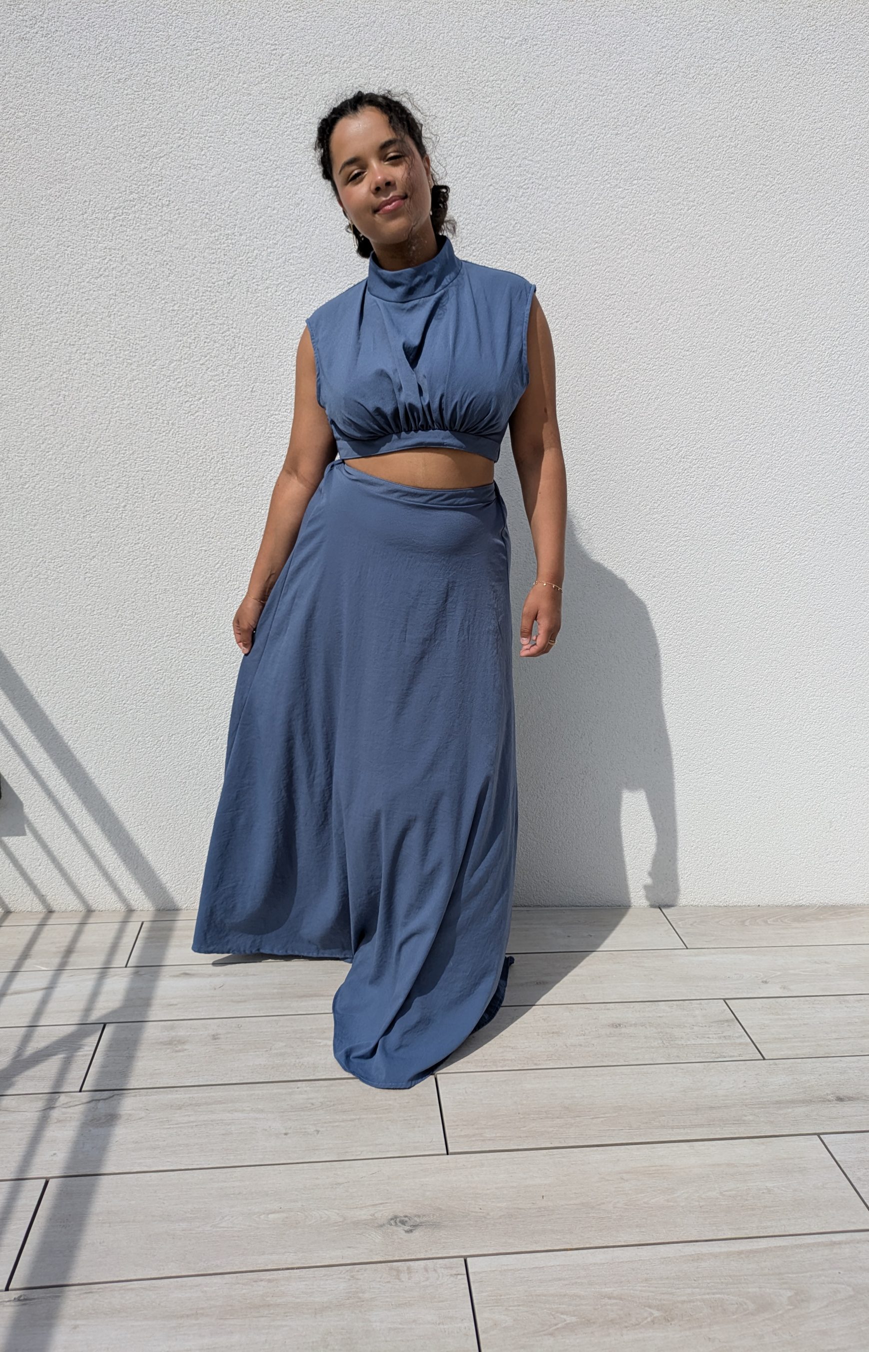 robe bleu 2 pièces-latelier-dagathe.fr